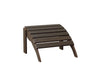 Brazilian Walnut Ottoman Slight Side View Blank Background