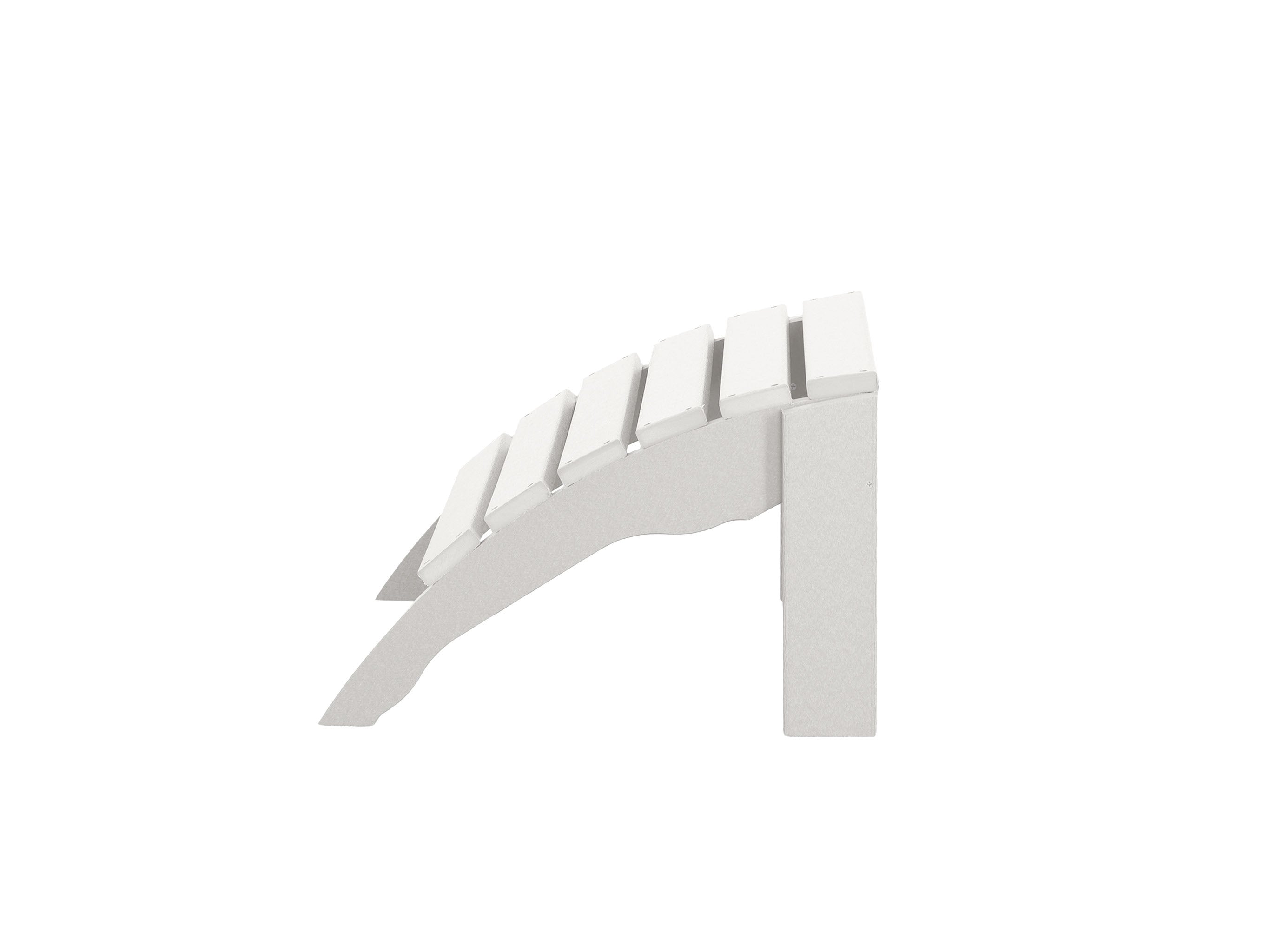 Half - White Ottoman Side View Blank Background