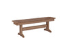 Classic Dining Bench Antique Mahogany Side View