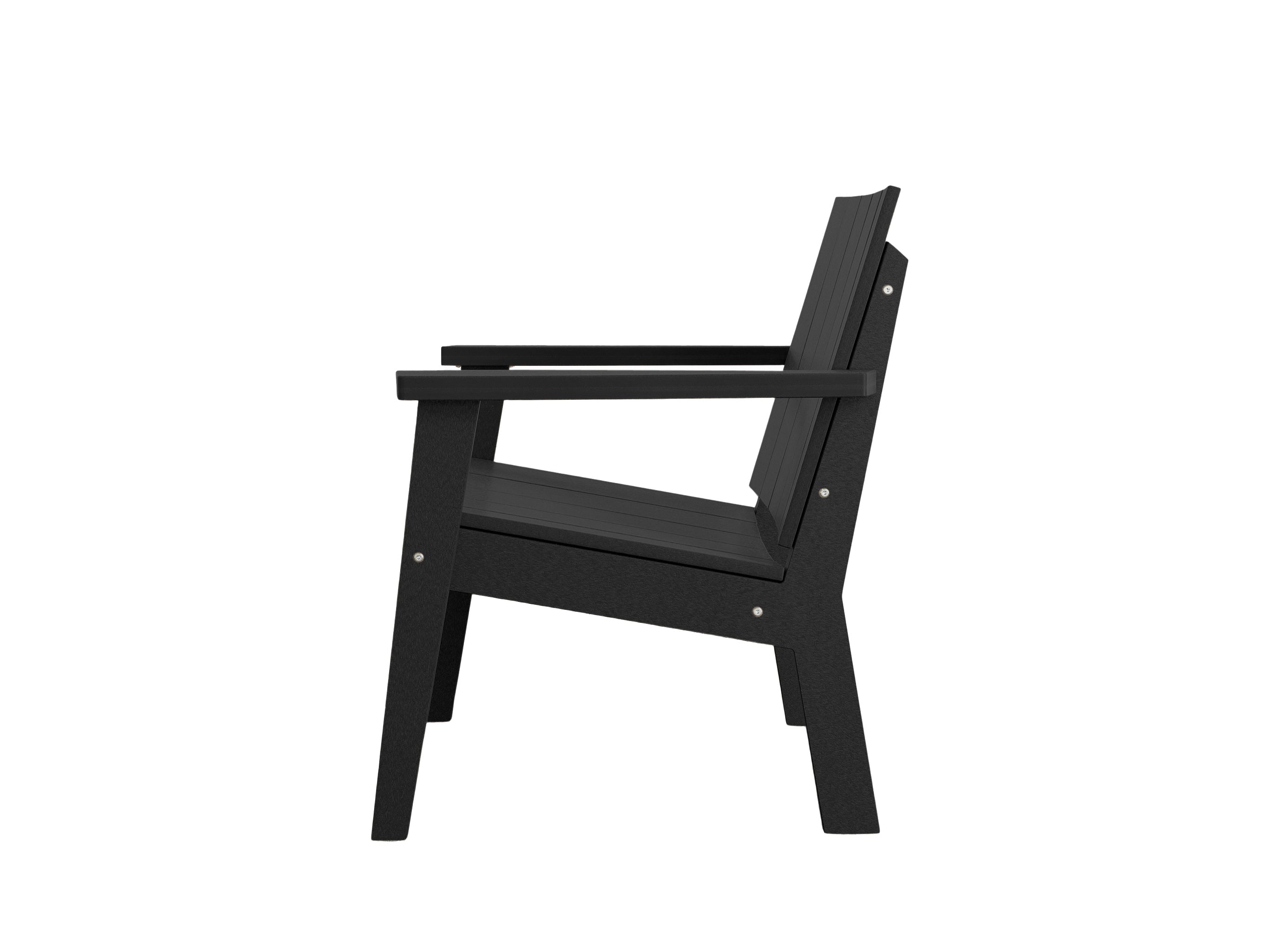 Half - Ashland Chat Chair Black Side View