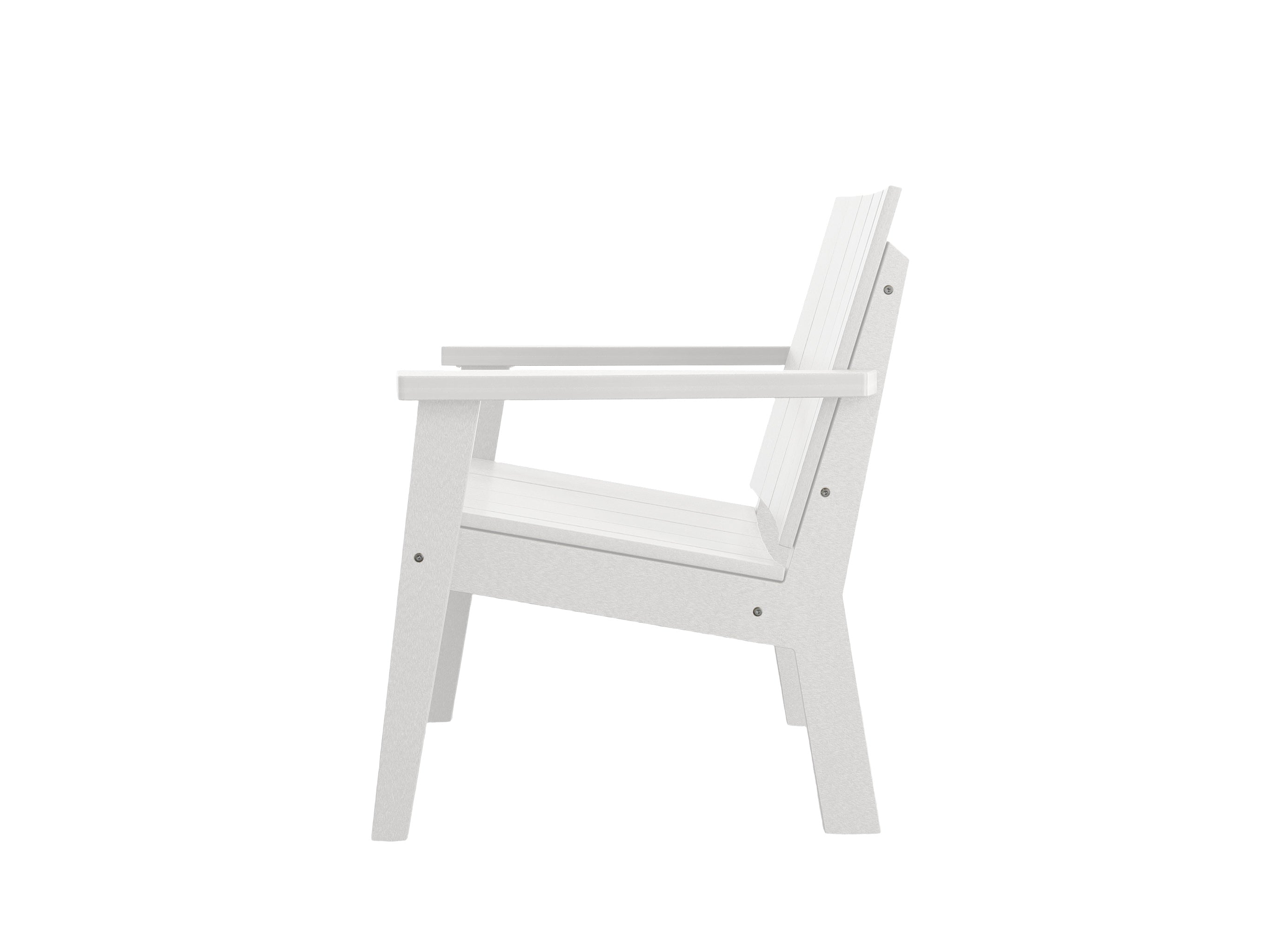 Half - Ashland Chat Chair White Side View