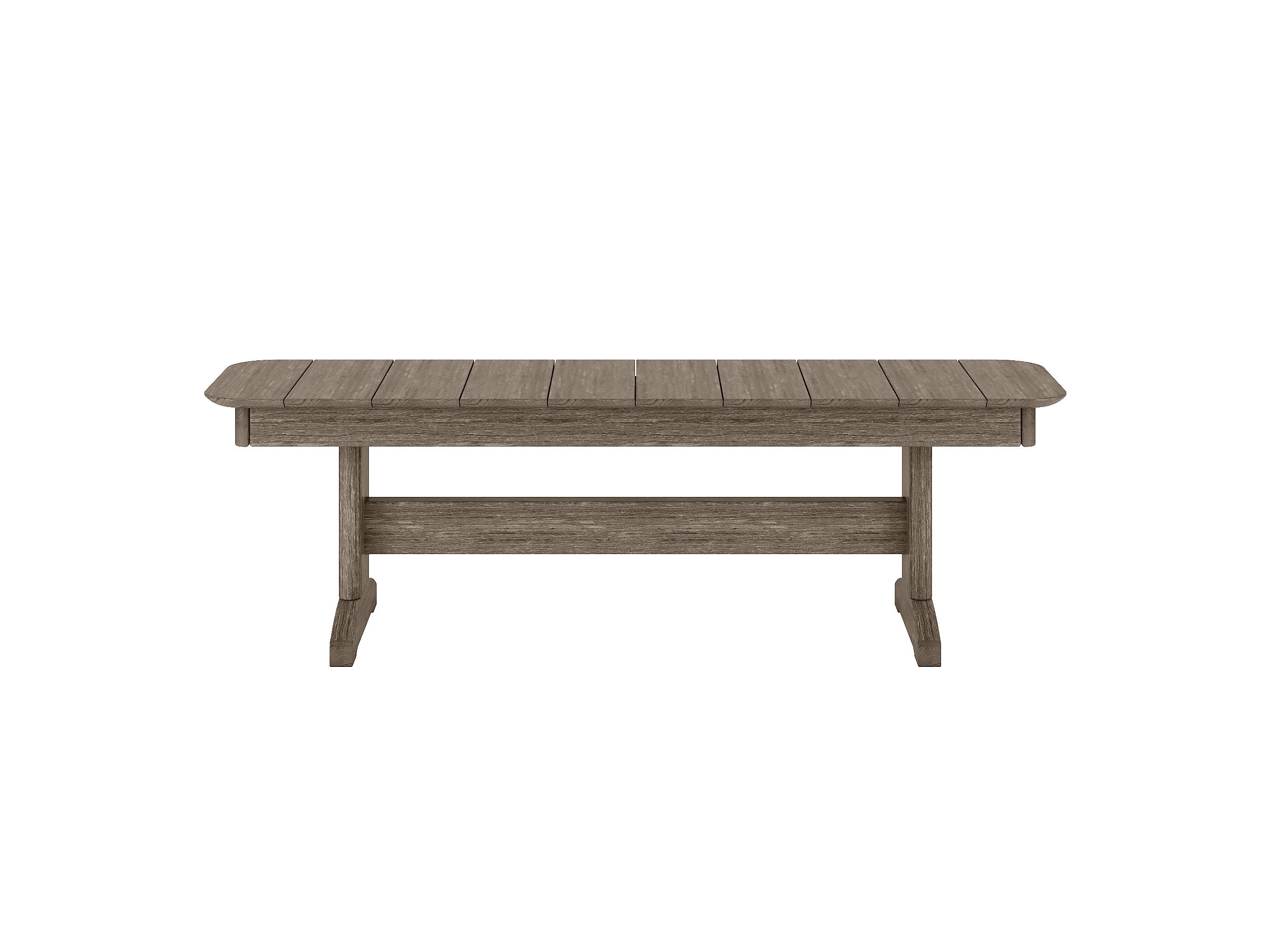 Coastal Gray Classic Dining Bench Blank Background