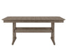 Coastal Gray Classic Dining Table on Blank Background