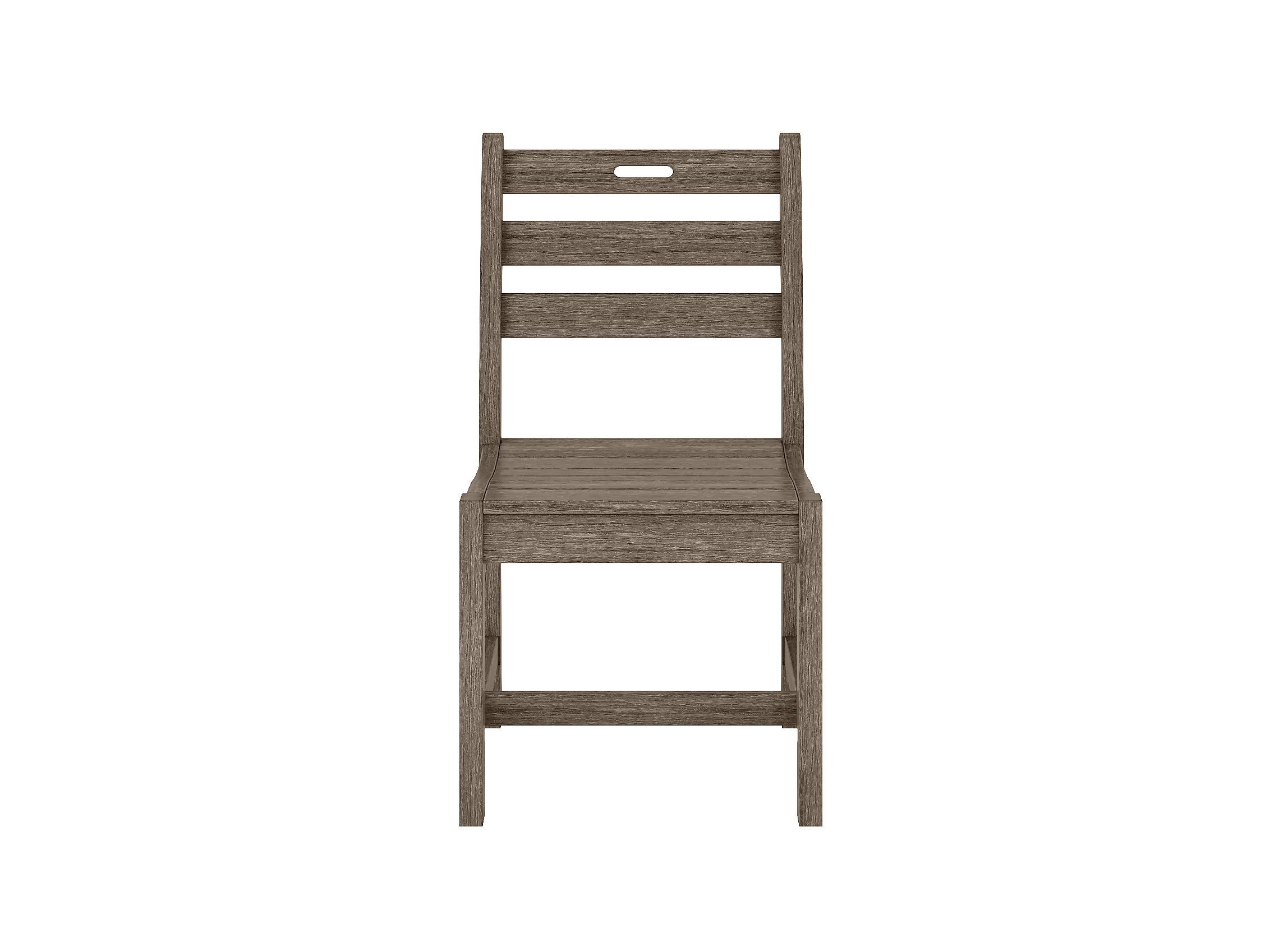 Half - Coastal Gray Classic Dining Side Chair Front View Blank Background
