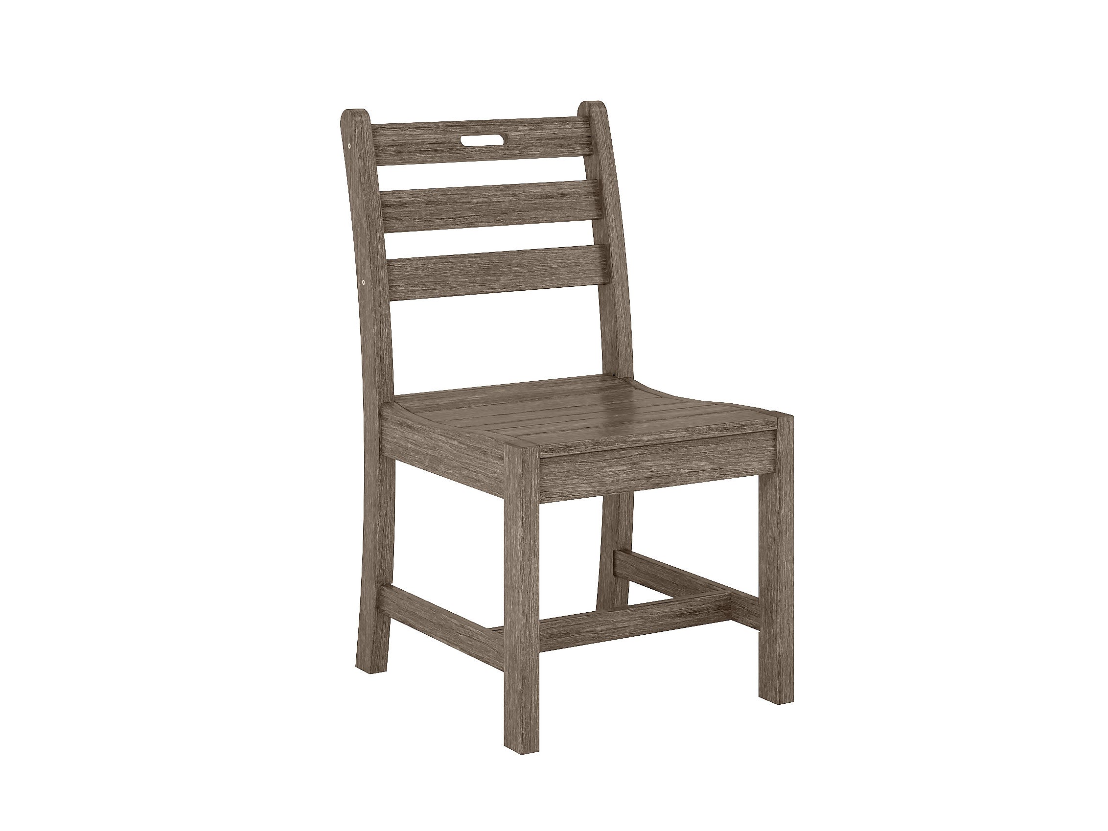 Half - Coastal Gray Side Chair three quarter view with blank background