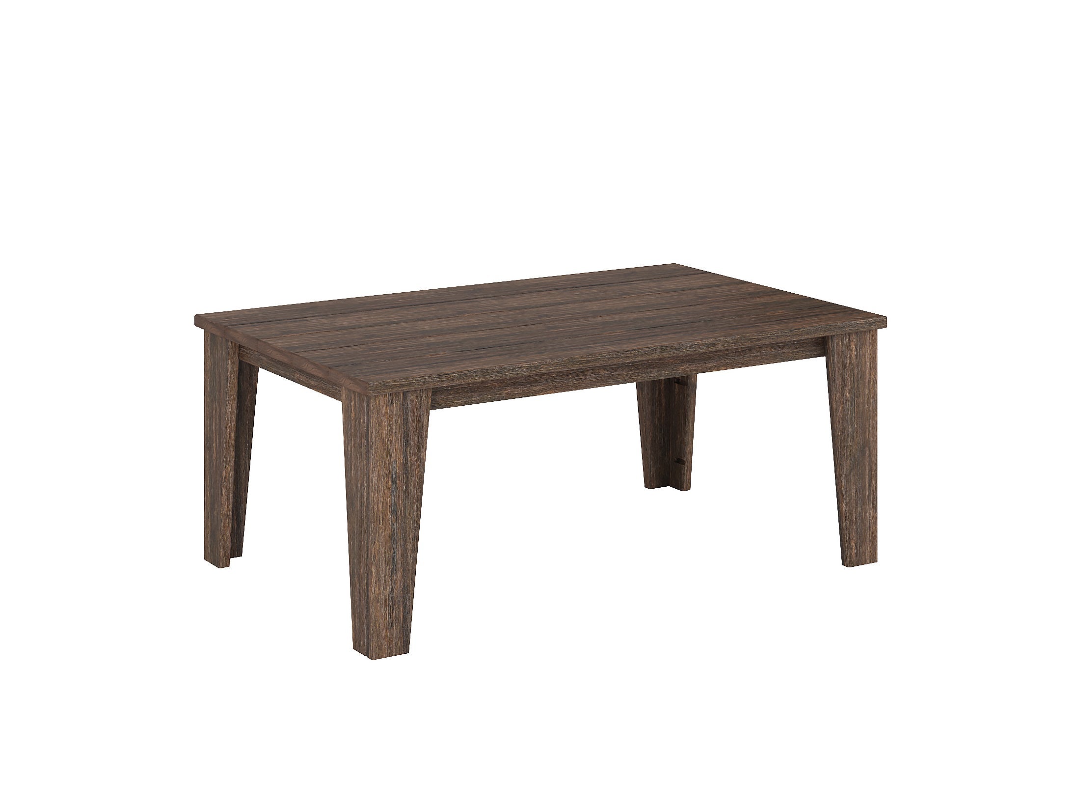 Brazilian Walnut Modern Coffee Table Side View Blank Background
