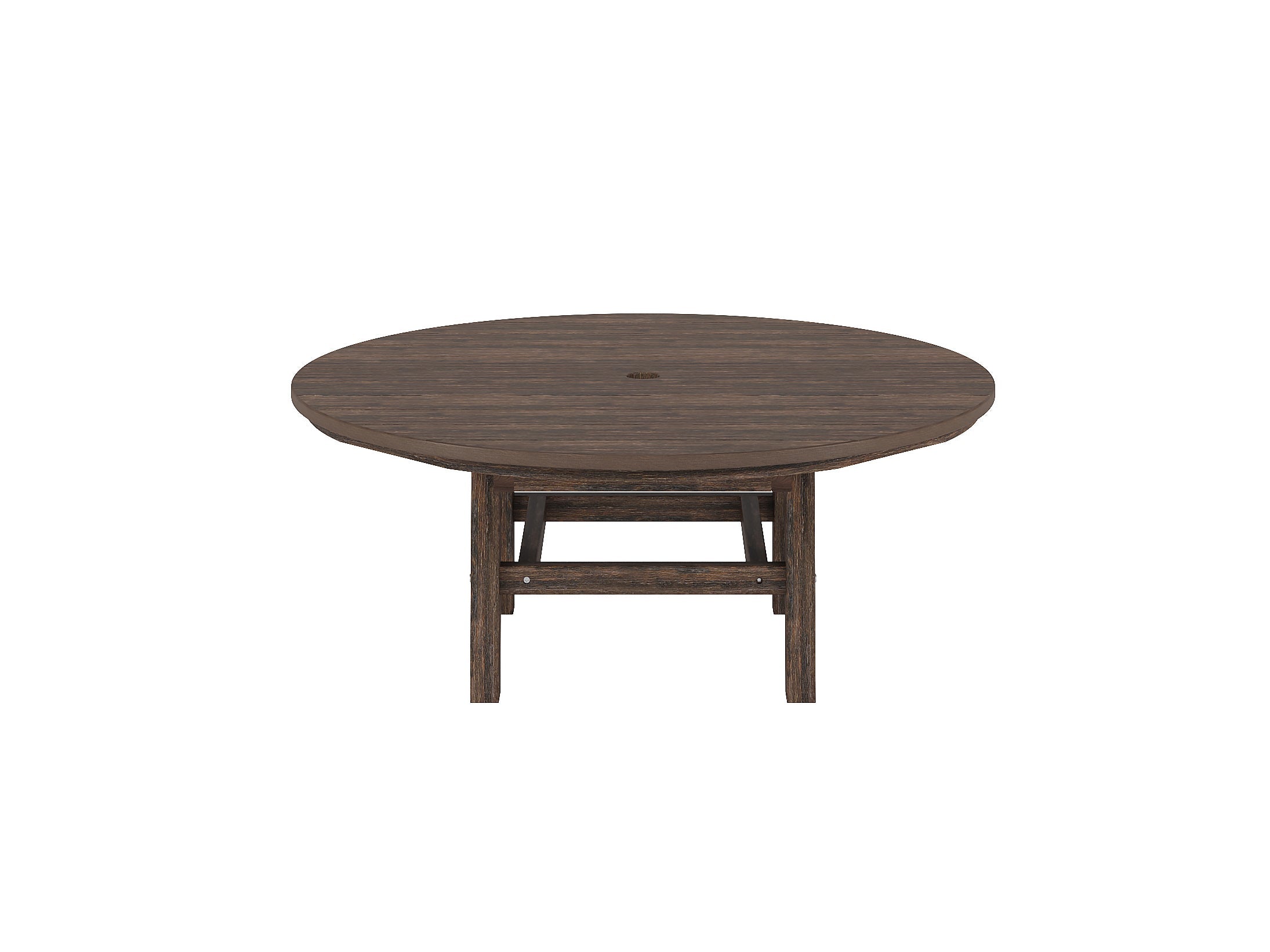 Brazilian Walnut Madison Conversation Table Front View Blank Background