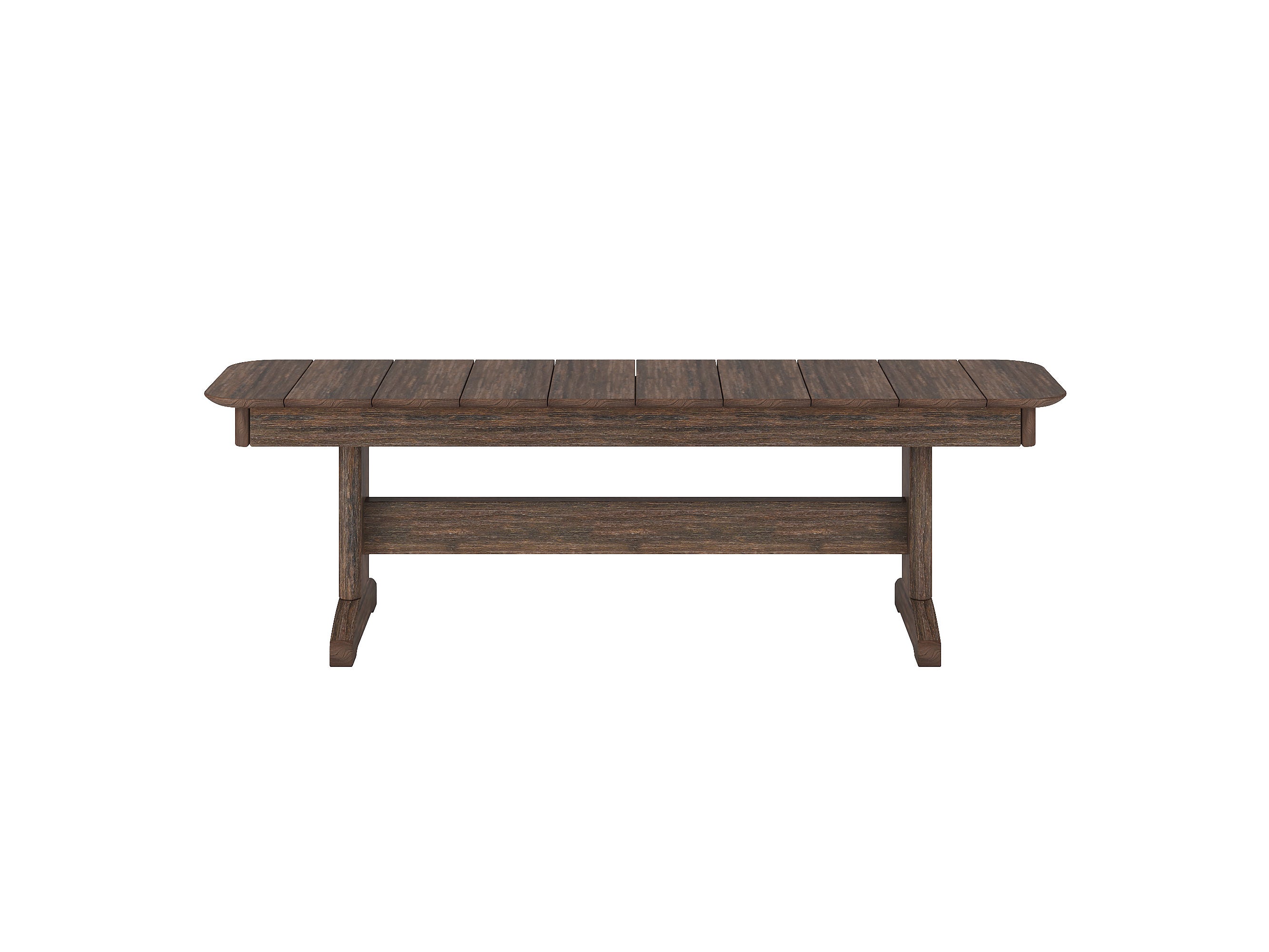 Brazilian Walnut Classic Dining Bench Blank Background