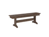 Brazilian Walnut Classic Dining Bench Side View Blank Background