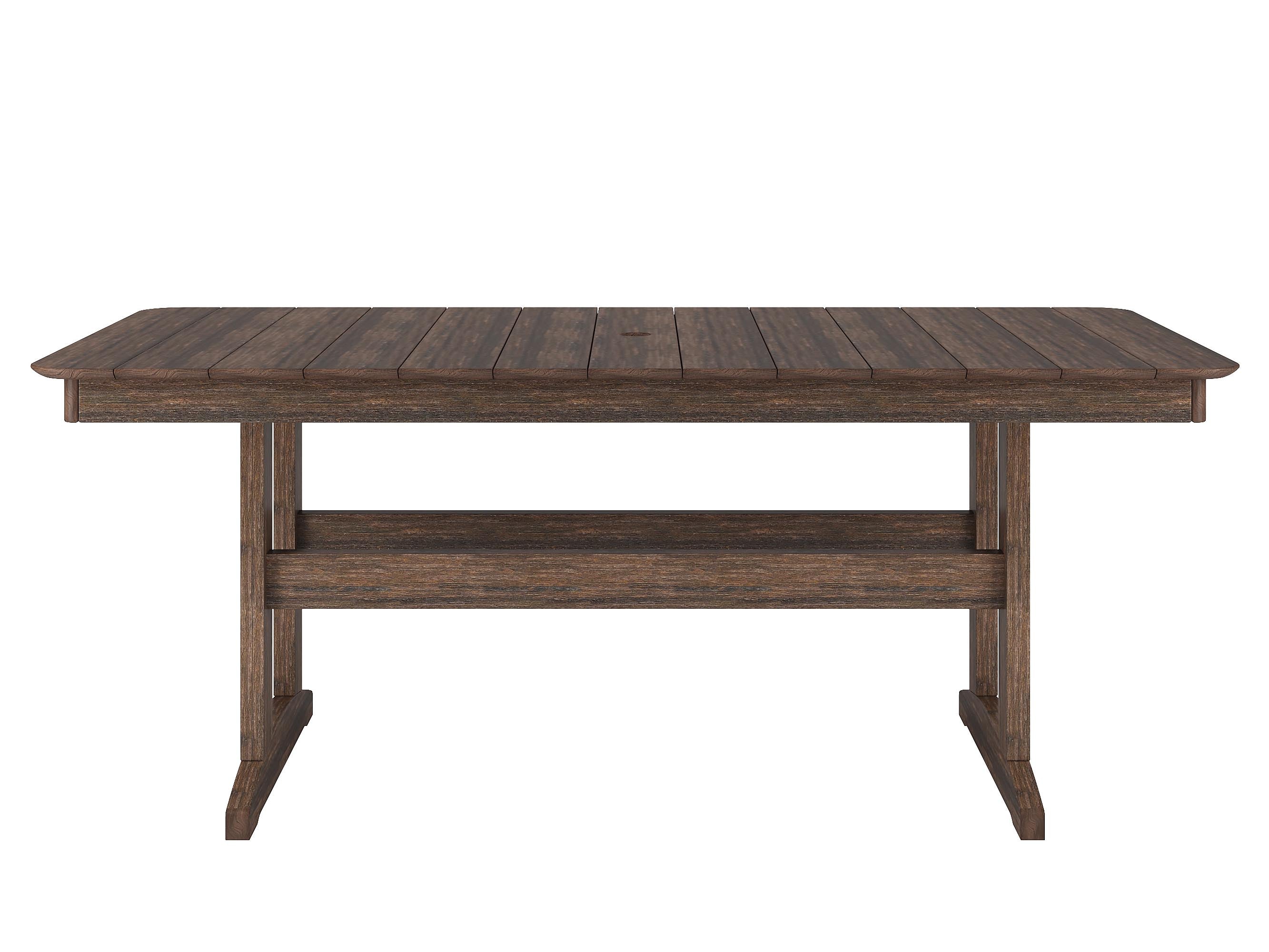 Brazilian Walnut Classic Dining Table Blank Background