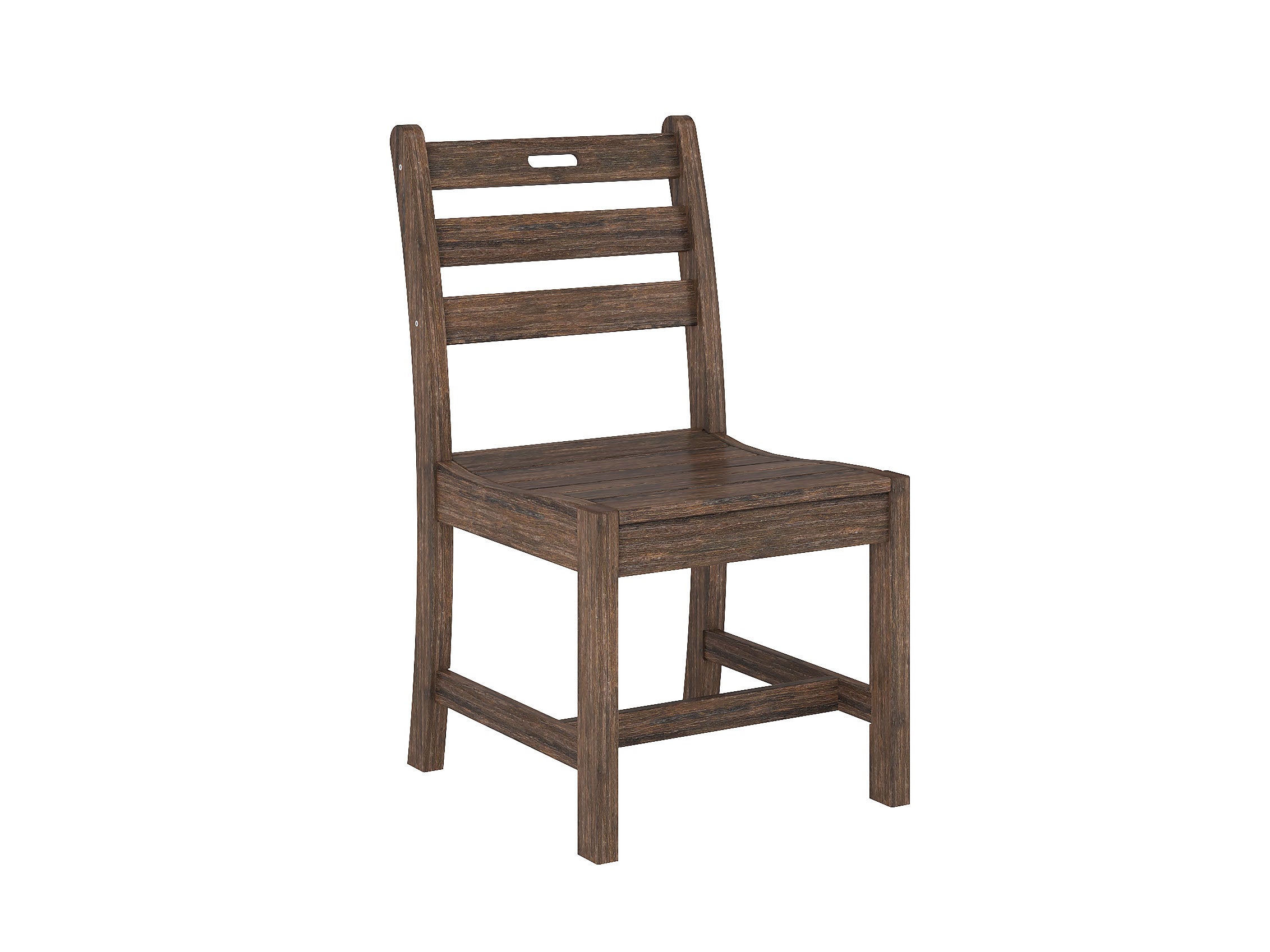 Half - Brazilian Walnut Side Chair three quarter view with blank background