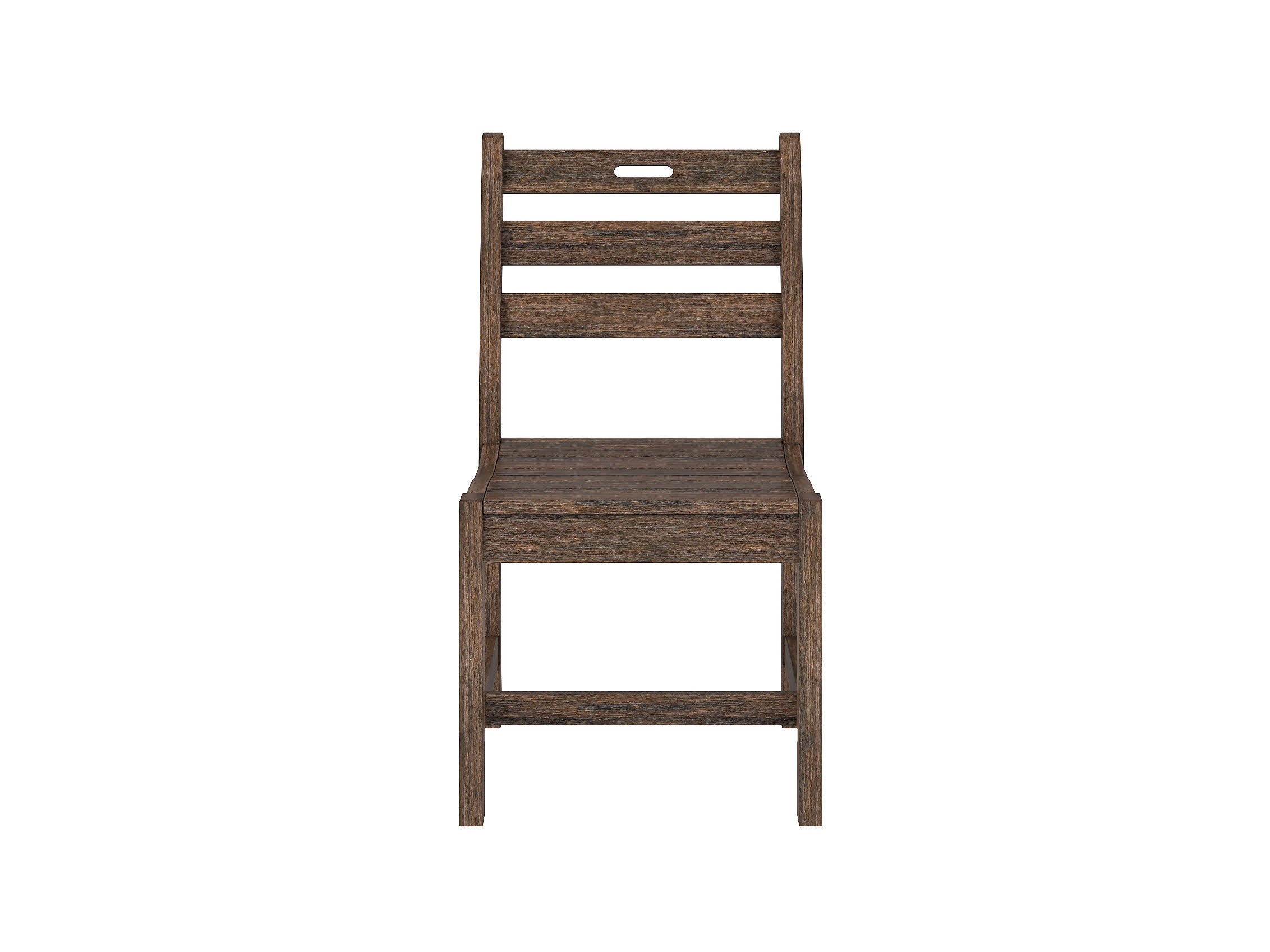 Half - Brazilian Walnut Classic Dining Side Chair Front view