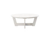 White Cannon Beach Conversation Table on Blank Background
