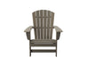 Half - Coastal Gray Johnson Bay Adirondack Chair Front View Blank Background