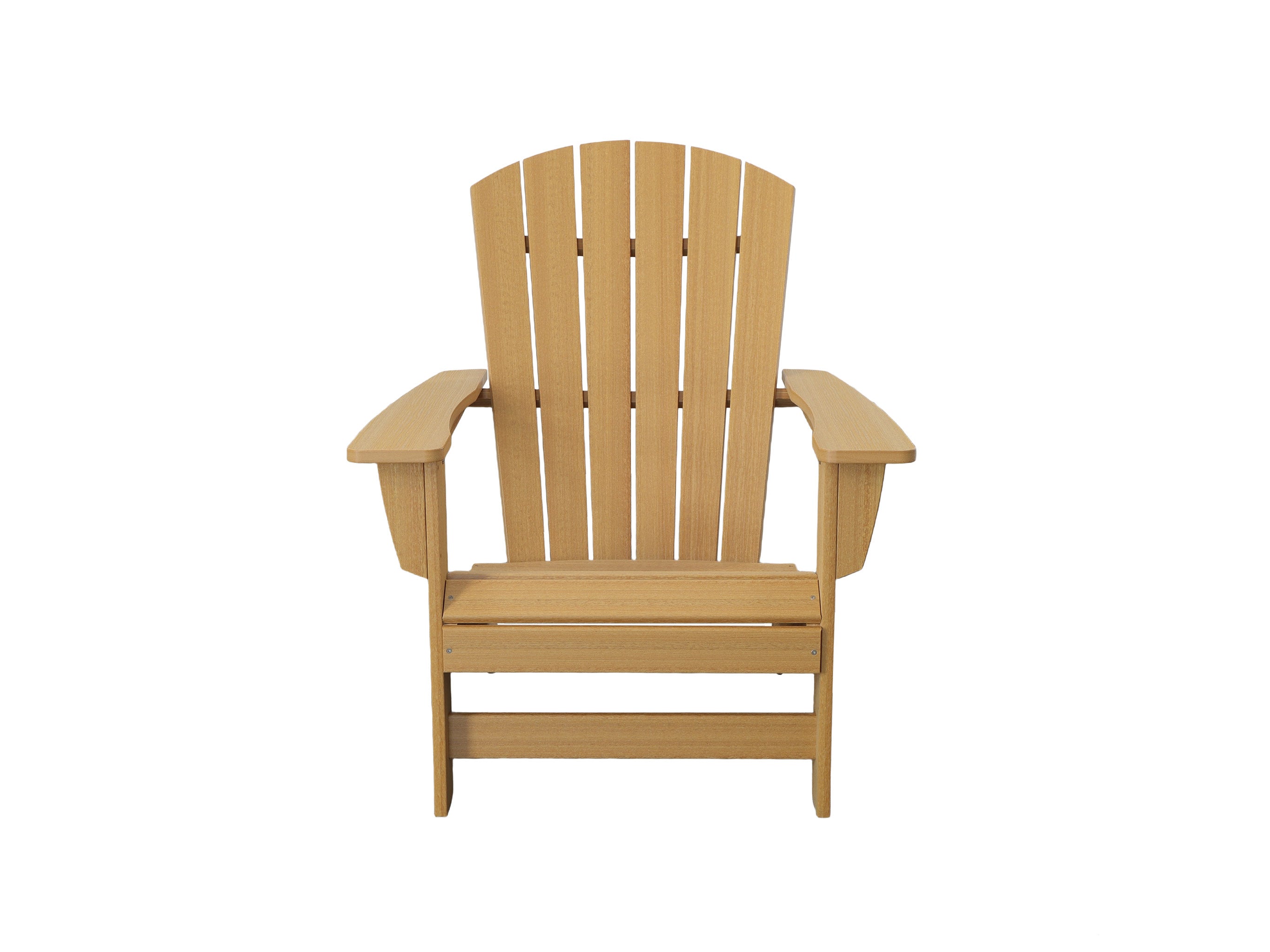 Half - Natural Teak Johnson Bay Adirondack Chair Blank Background