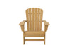 Half - Natural Teak Johnson Bay Adirondack Chair Blank Background