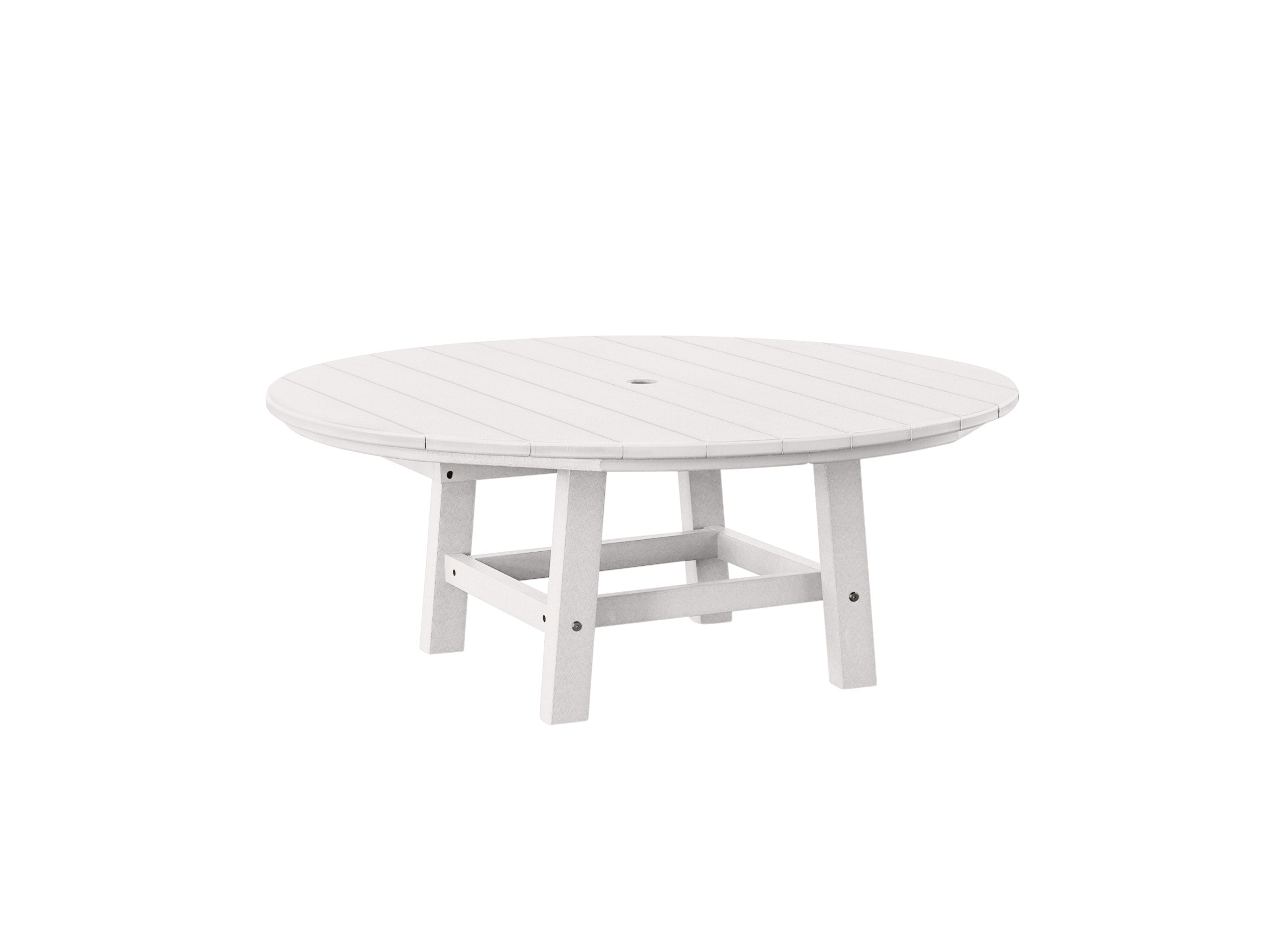White Madison Conversation Table Side View Blank Background