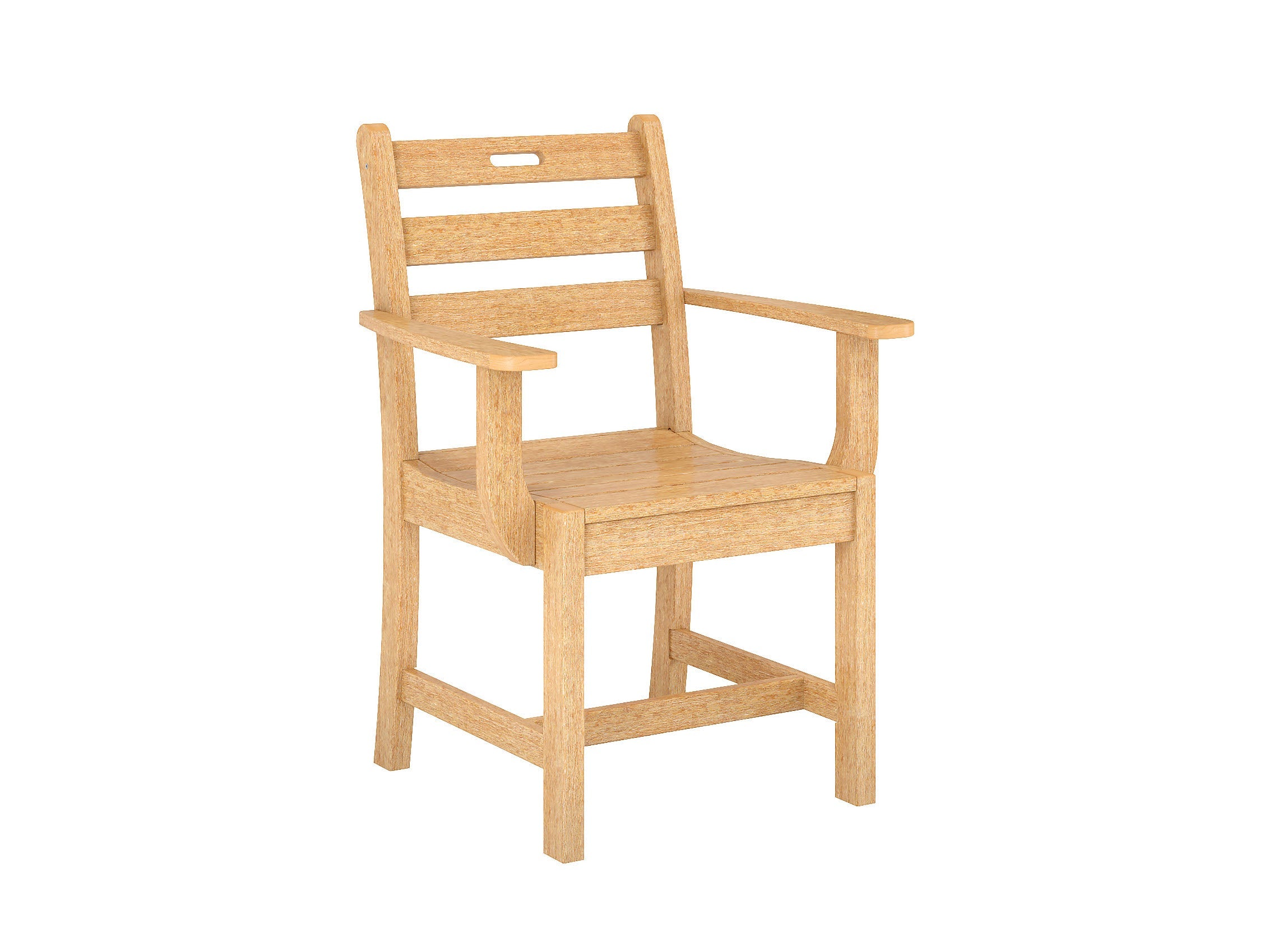 Half - Classic Dining Arm Chair Three Quarter View with Blank Background