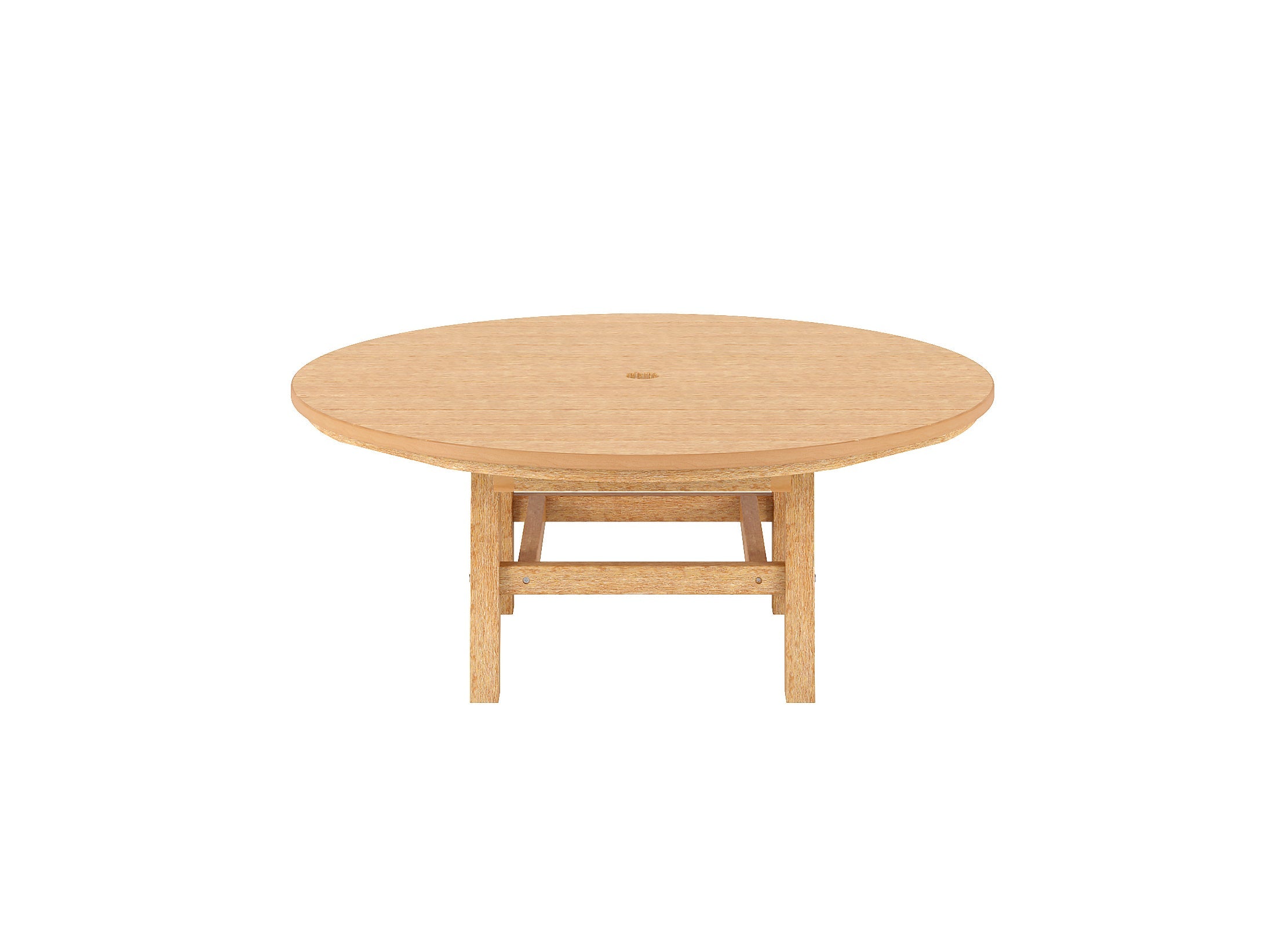 Natural Teak Madison Conversation Table Front View Blank Background