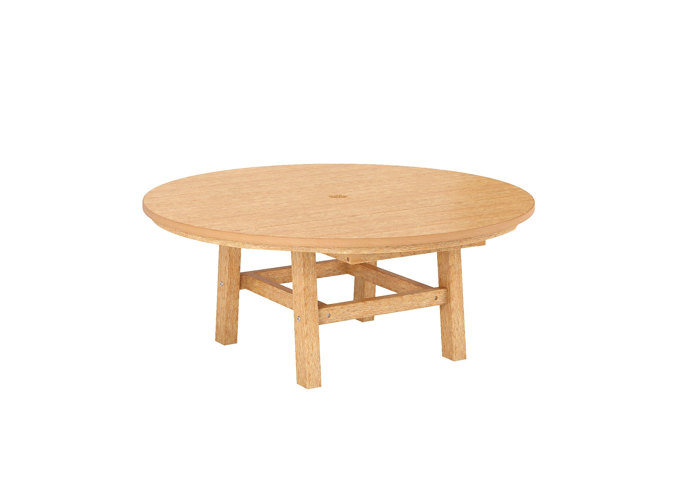 Natural Teak Madison Conversation Table Side View Blank Background
