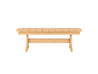 Natural Teak Classic Dining Bench Blank Background