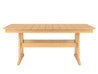 Natural Teak Classic Dining Table Blank Background