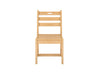Half - Natural Teak Classic Dining Side Chair front view with blank background