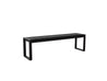 Black Park City Bench with black frame on blank background slight side