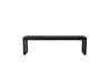 Half - Black Park City Bench with black frame on blank background front