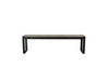 Half - Woodgrain Park City Bench with black frame on blank background front
