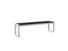 Slight Side of Black Park City Bench with white frame on blank background