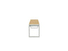 Half - Natural Teak Park City Bench with white frame on blank background Side