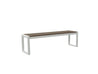 Antique Mahogany Park City Bench with white frame on blank background Slight side