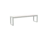 Slight side of White Park City Bench on blank background
