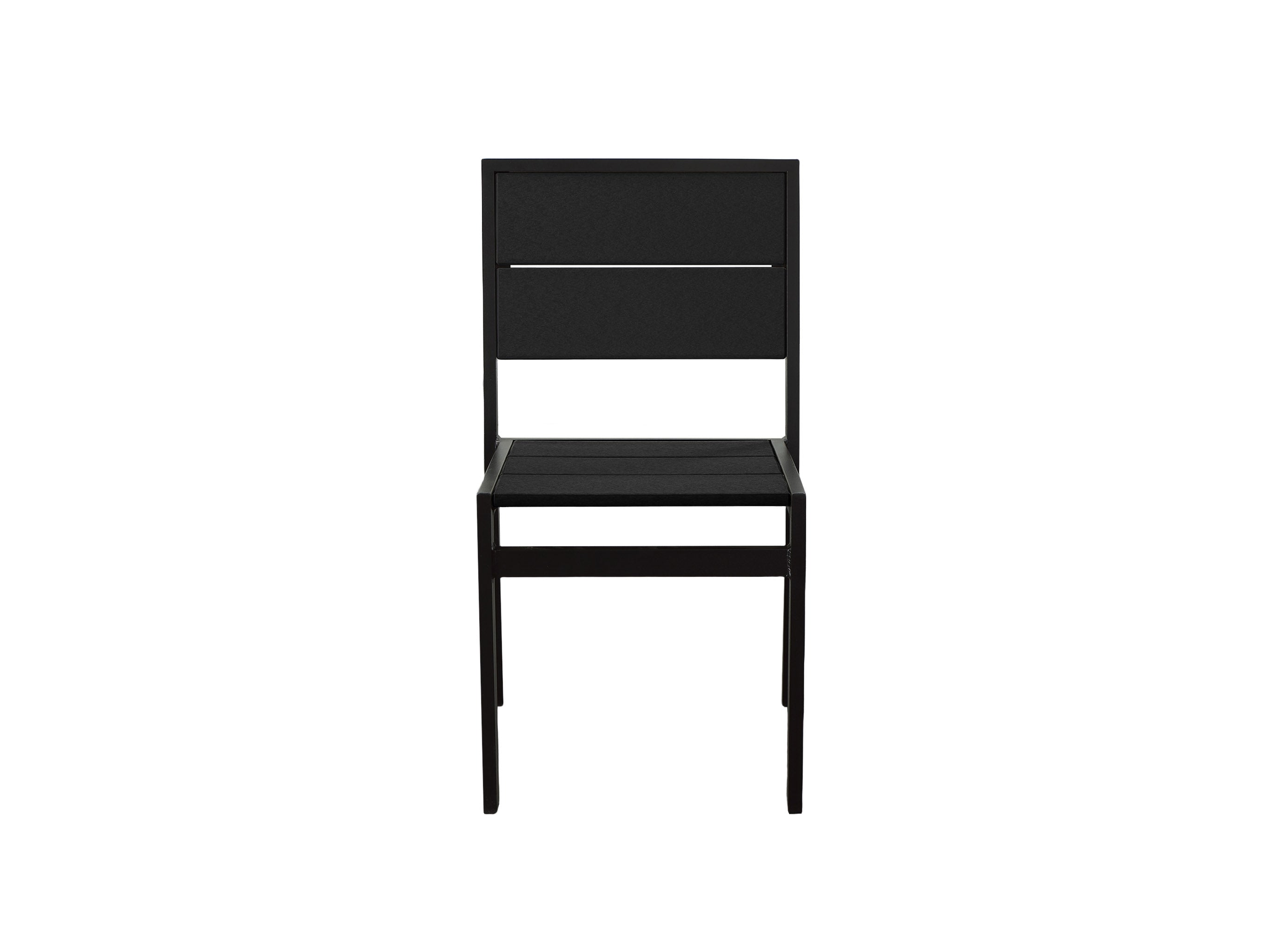 Half - Park City Side Chair with Black Frame and Black Tangentwood Front