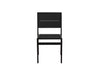 Half - Park City Side Chair with Black Frame and Black Tangentwood Front