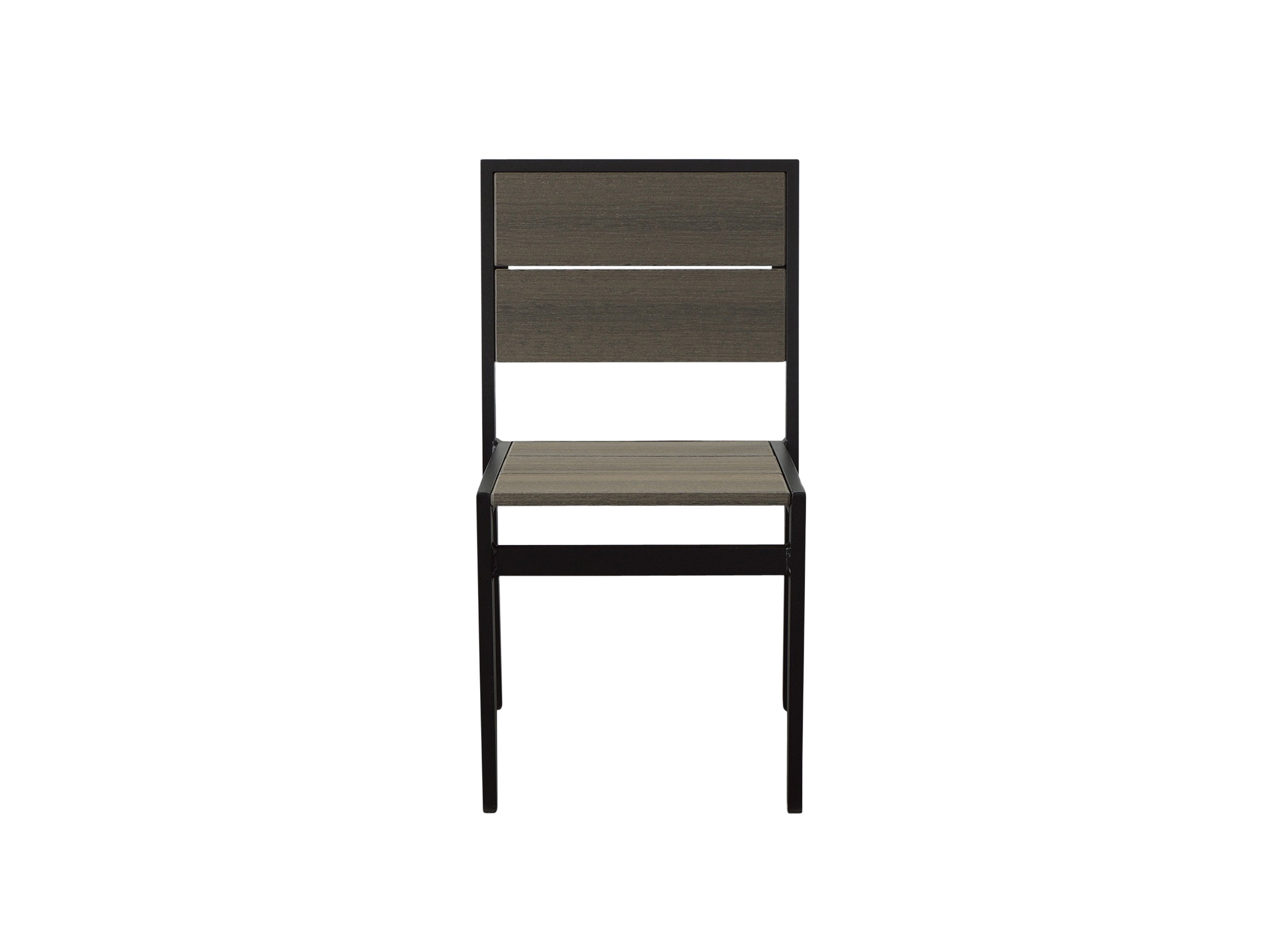 Half - Park City Side Chair with Black Frame and Coastal Gray Front View