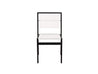 Half - Park City Side Chair with Black Frame and White Tangentwood Front