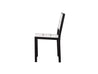 Half - Park City Side Chair with Black Frame and White Tangentwood