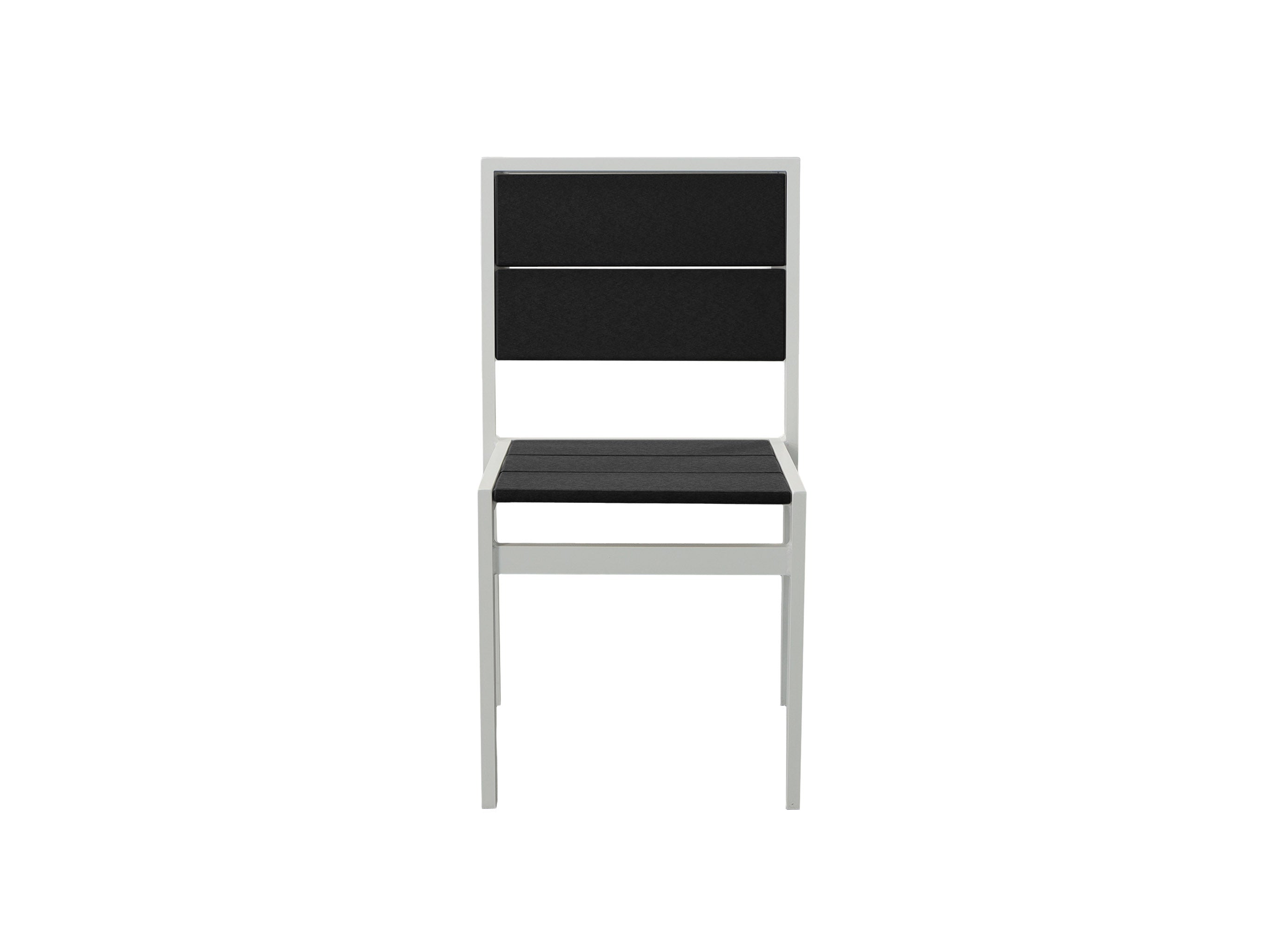 Half - Black Park City Dining Side Chair with White Frame Front