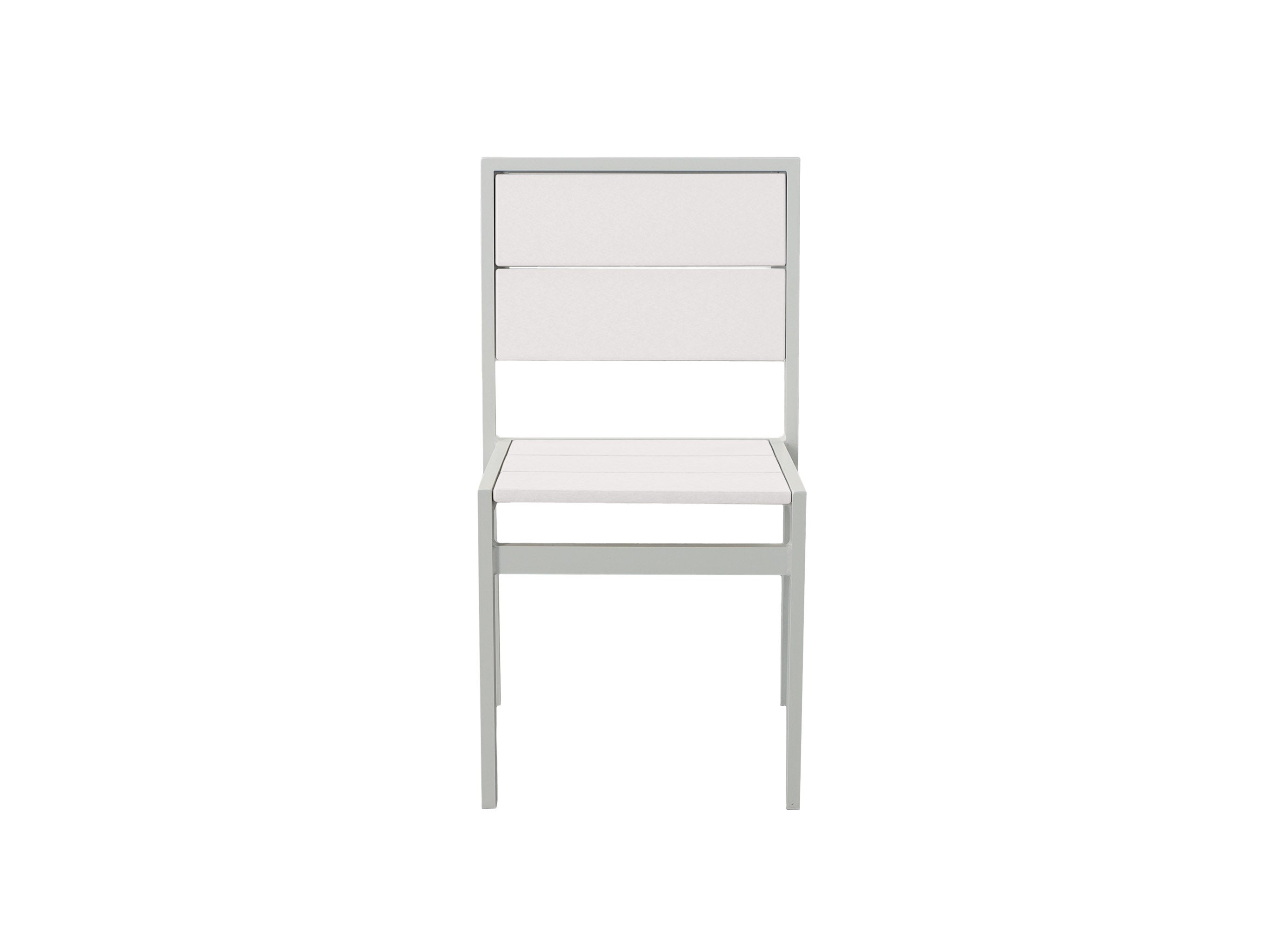 Half - White Park City Dining Side Chair with White Frame Front