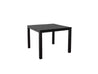 Black Square Park City Black Frame Dining Table Blank Background Side