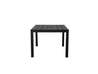 Black Square Park City Black Frame Dining Table Blank Background Front