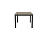Coastal Gray Square Park City Black Frame Dining Table Blank Background Front