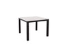 White Square Park City Black Frame Dining Table Blank Background Side