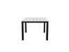 White Square Park City Black Frame Dining Table Blank Background Front