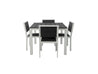 Park City Square Dining Set with Black Tangentwood and white frame blank background