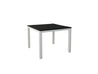 Black Square Park City White Frame Dining Table Blank Background Side