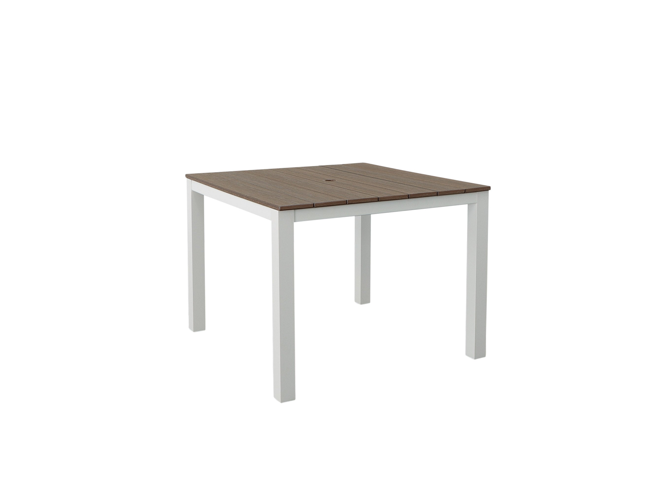 Antique Mahogany Square Park City White Frame Dining Table Blank Background Side
