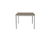 Antique Mahogany Square Park City White Frame Dining Table Blank Background Front